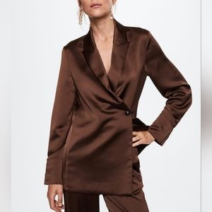 Chocolate Satin Blazer